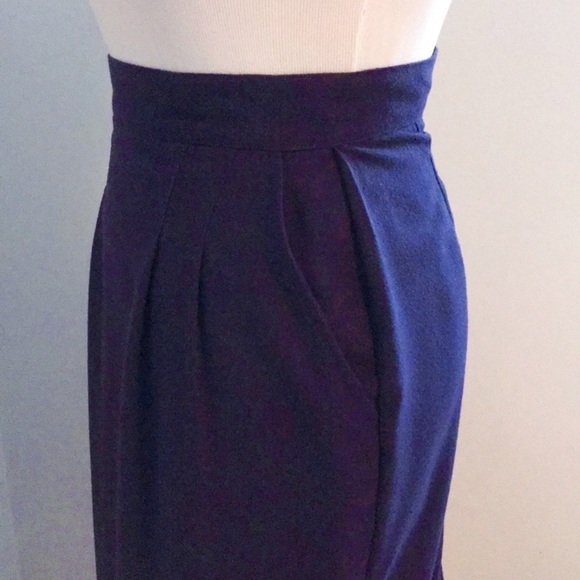 Dark Purple Vintage Wool Skirt - Picture 7 of 8